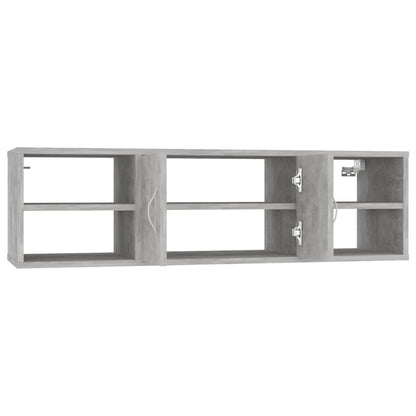 Scaffale a Parete Grigio Cemento 102x30x29 cm Legno Multistrato | homemem39