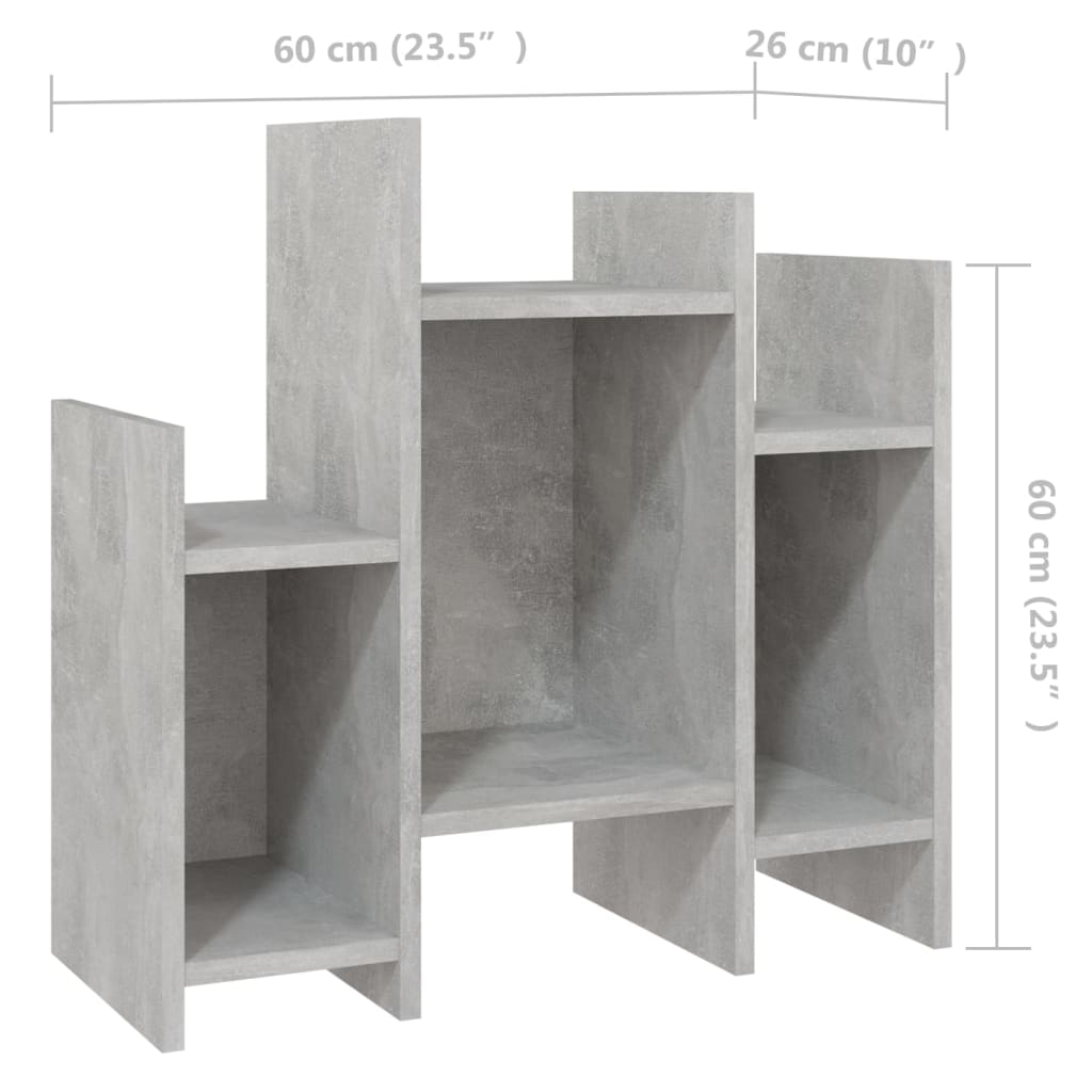 Credenza Grigio Cemento 60x26x60 cm in Legno Multistrato - homemem39