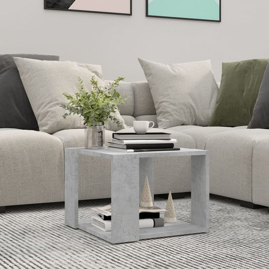 Tavolino da Salotto Grigio Cemento 40x40x30cm Legno Multistrato | homemem39