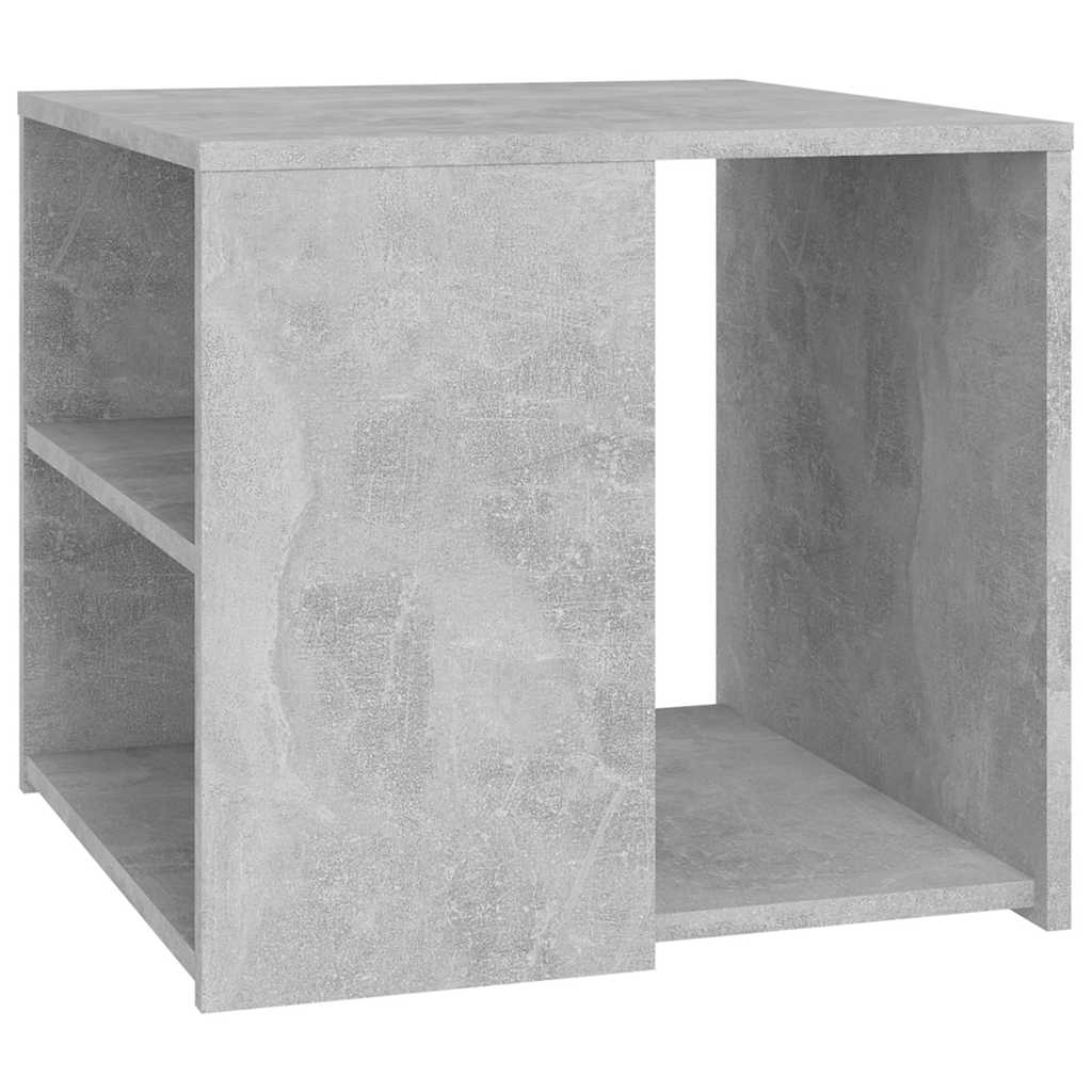 Tavolino Grigio Cemento 50x50x45 cm in Legno Multistrato