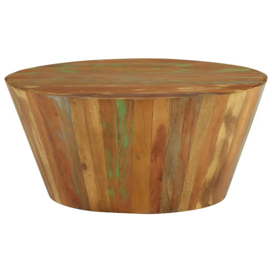 Tavolino da Salotto Ø65x31 cm in Legno Massello di Recupero | homemem39