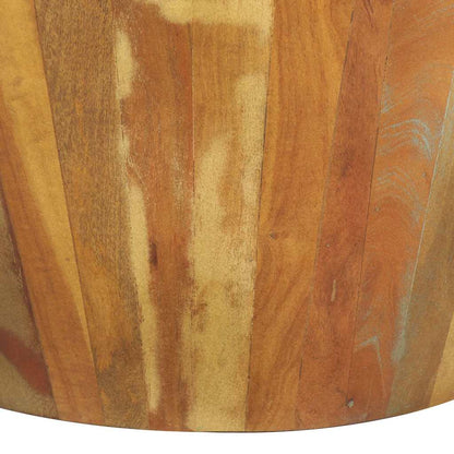 Tavolino da Salotto Ø65x31 cm in Legno Massello di Recupero