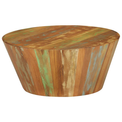 Tavolino da Salotto Ø65x31 cm in Legno Massello di Recupero | homemem39
