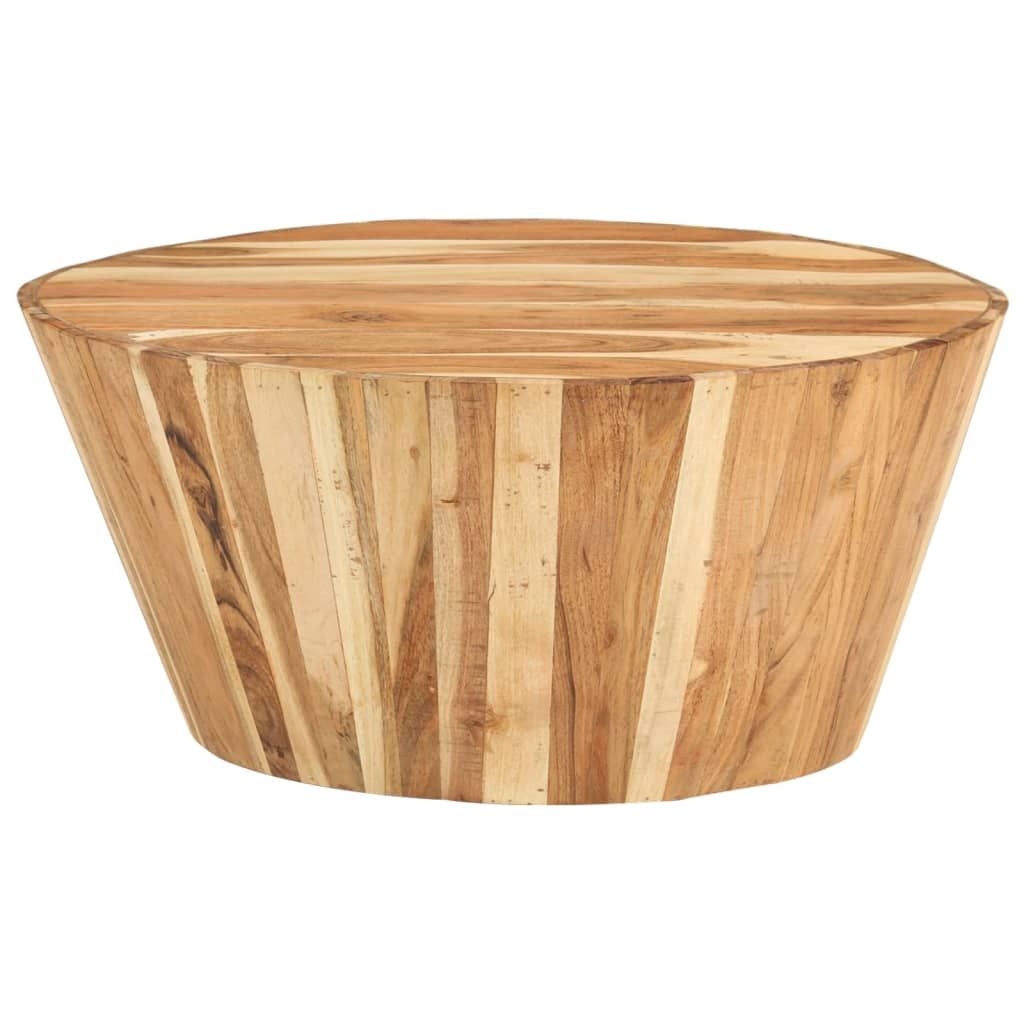 Tavolino da Salotto Ø65x31 cm in Legno Massello di Acacia | homemem39