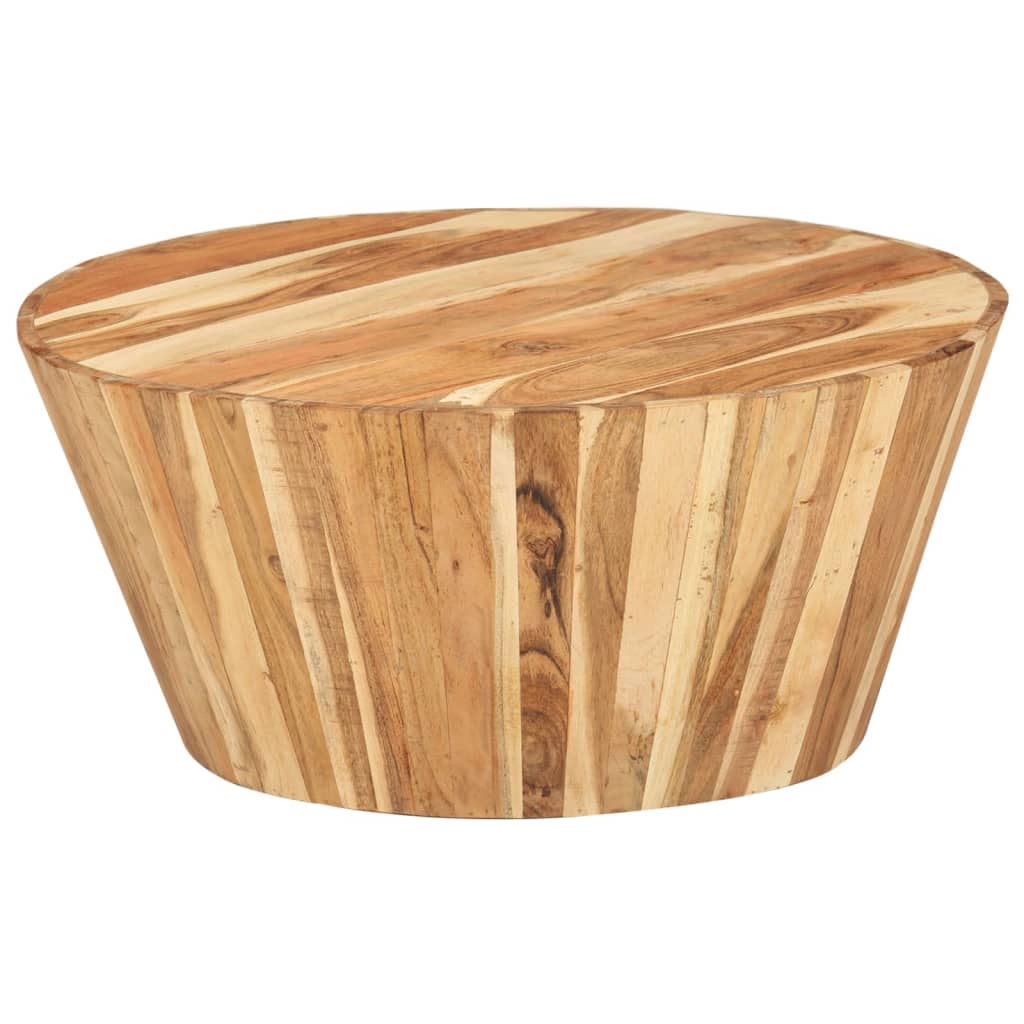 Tavolino da Salotto Ø65x31 cm in Legno Massello di Acacia | homemem39