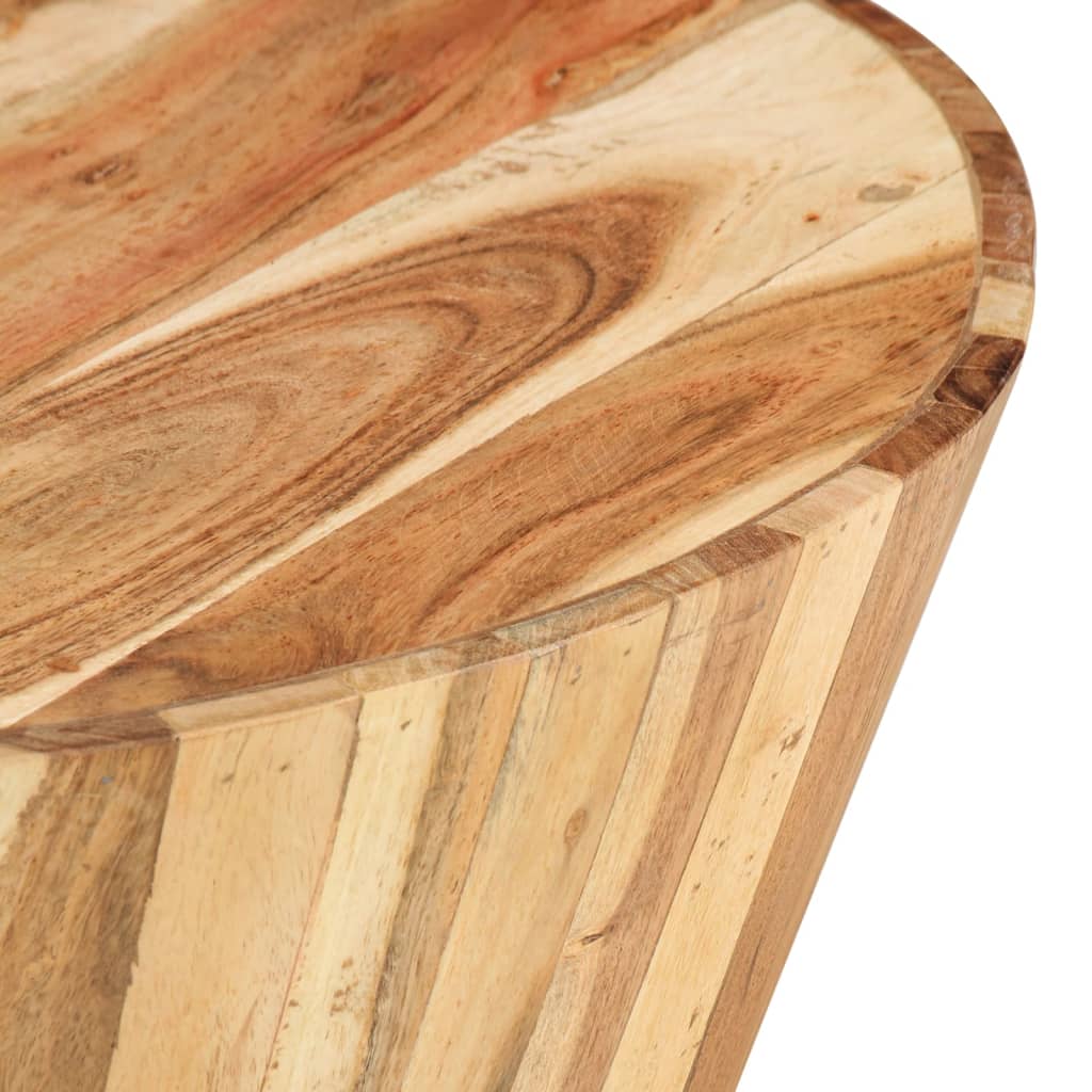 Tavolino da Salotto Ø65x31 cm in Legno Massello di Acacia | homemem39