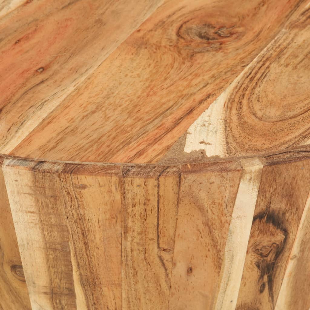 Tavolino da Salotto Ø65x31 cm in Legno Massello di Acacia | homemem39