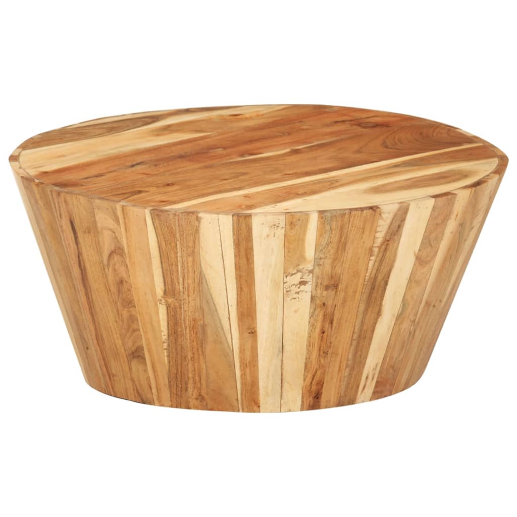 Tavolino da Salotto Ø65x31 cm in Legno Massello di Acacia | homemem39