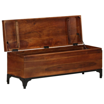 Baule 110x35x41 cm in Legno Massello di Acacia | homemem39