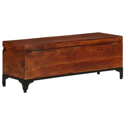 Baule 110x35x41 cm in Legno Massello di Acacia - homemem39