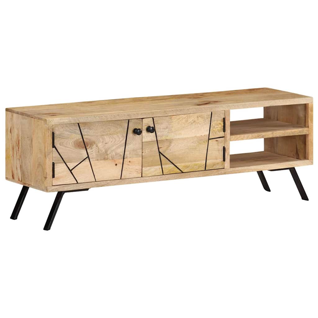 Mobile Porta TV 110x30x40 cm in Legno Massello di Mango