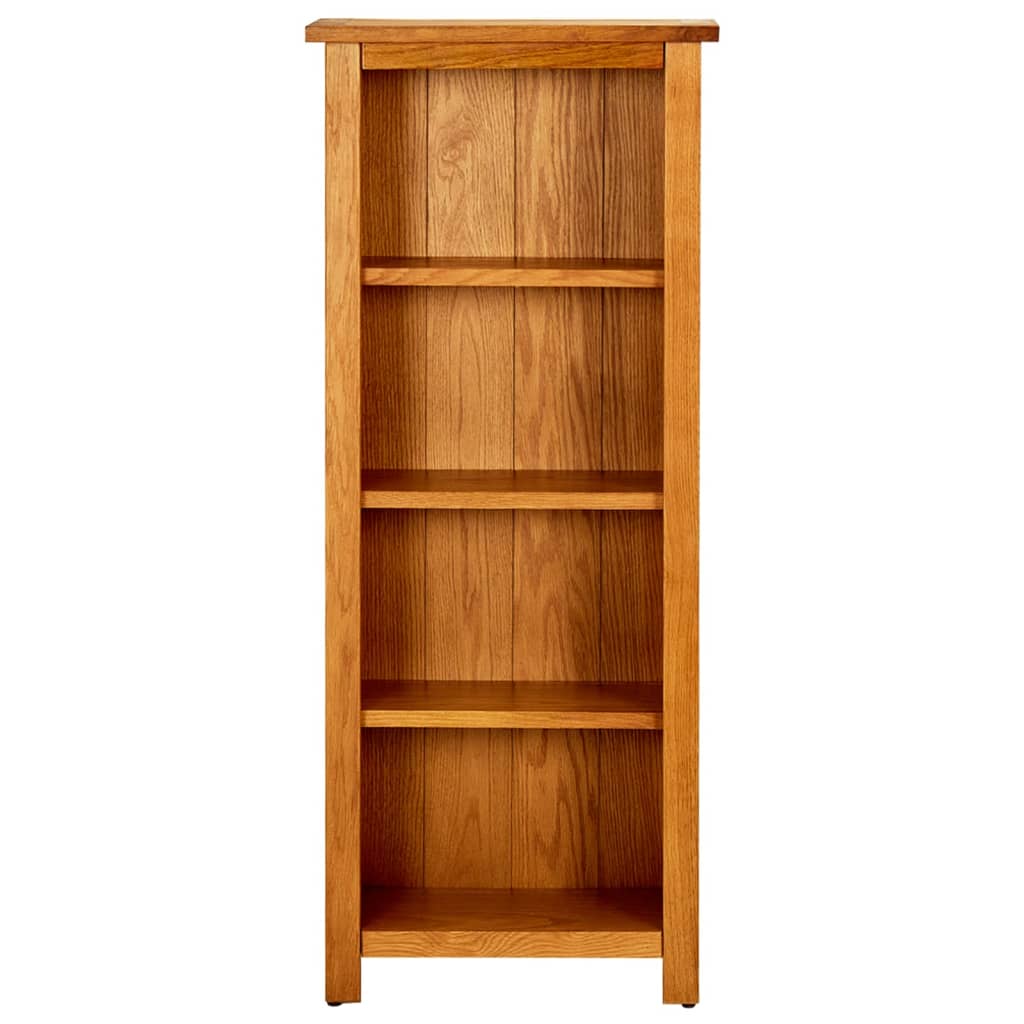 Libreria a 4 Ripiani 45x22x110 cm in Legno Massello di Rovere | homemem39