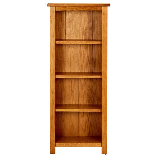 Libreria a 4 Ripiani 45x22x110 cm in Legno Massello di Rovere | homemem39