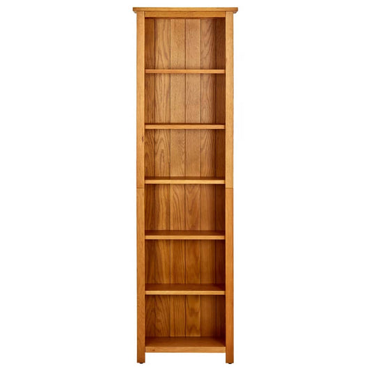 Libreria a 6 Ripiani 52x22x180 cm in Legno Massello di Rovere | homemem39