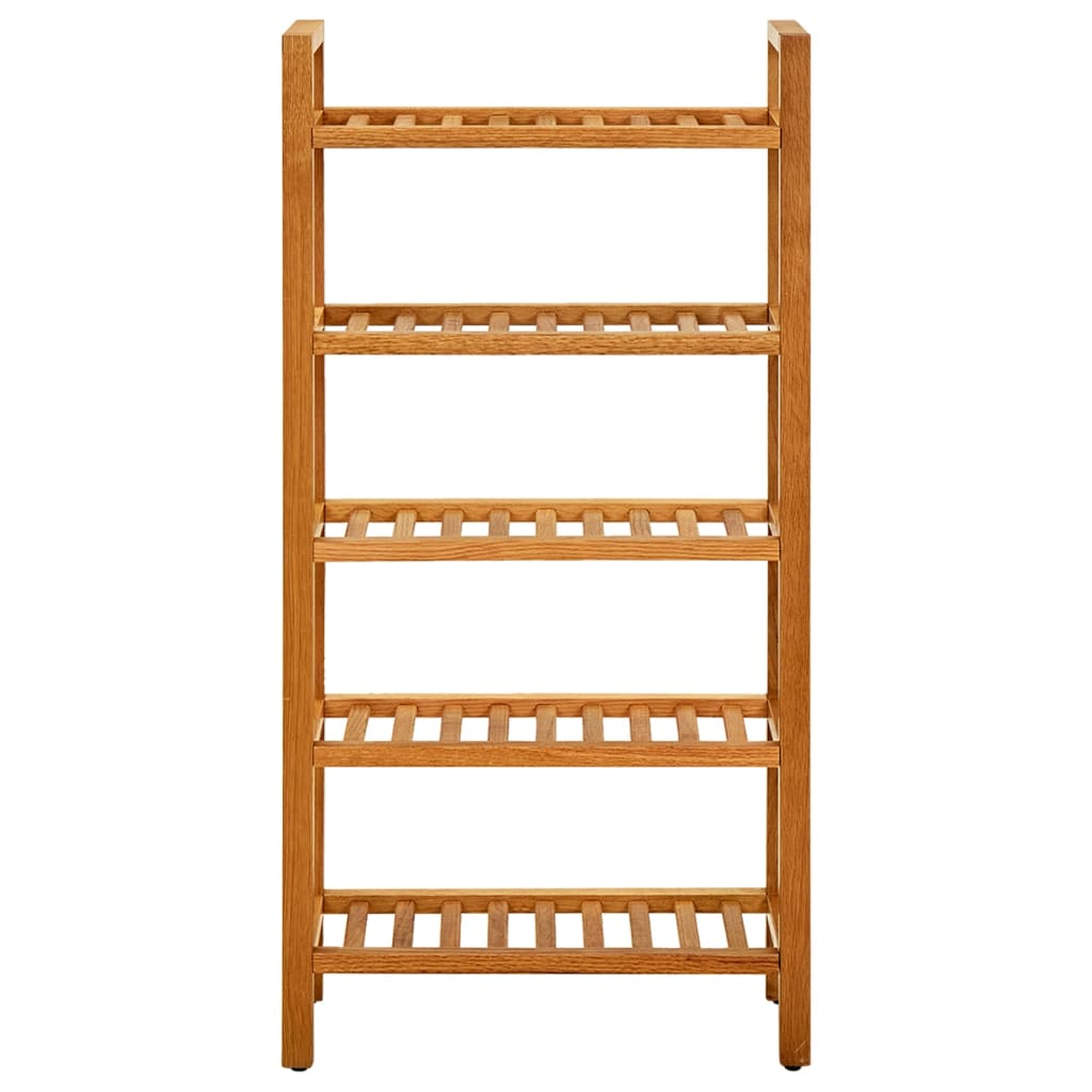 Scarpiera con 5 Ripiani 50x27x100cm in Legno Massello di Rovere - homemem39