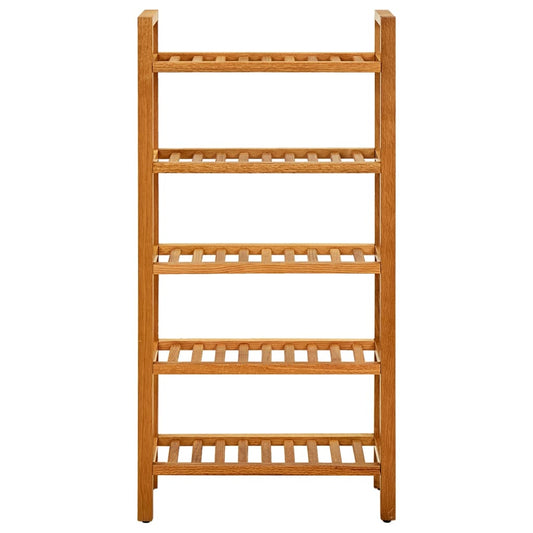 Scarpiera con 5 Ripiani 50x27x100cm in Legno Massello di Rovere - homemem39