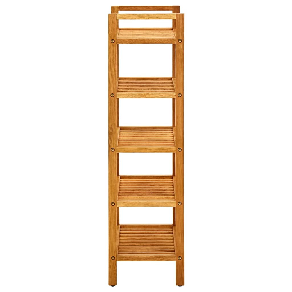 Scarpiera con 5 Ripiani 50x27x100cm in Legno Massello di Rovere - homemem39