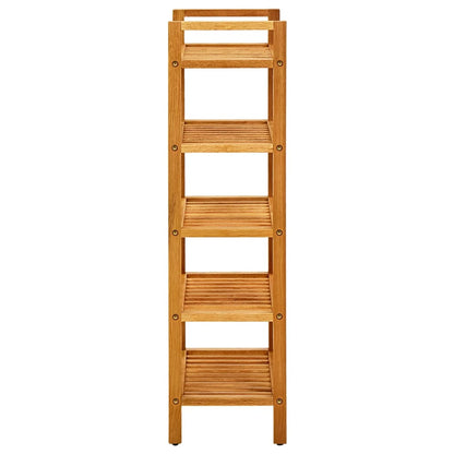 Scarpiera con 5 Ripiani 50x27x100cm in Legno Massello di Rovere - homemem39