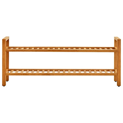 Scarpiera con 2 Ripiani 100x27x40 cm in Massello di Rovere