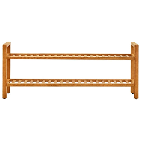 Scarpiera con 2 Ripiani 100x27x40 cm in Massello di Rovere - homemem39