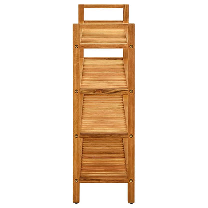 Shoe rack with 4 shelves 100x27x80cm in solid oak wood
