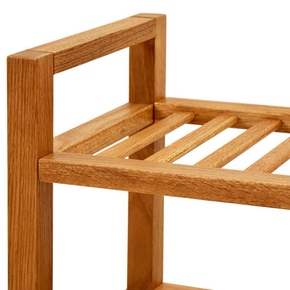 Scarpiera con 4 Ripiani 100x27x80cm in Legno Massello di Rovere - homemem39