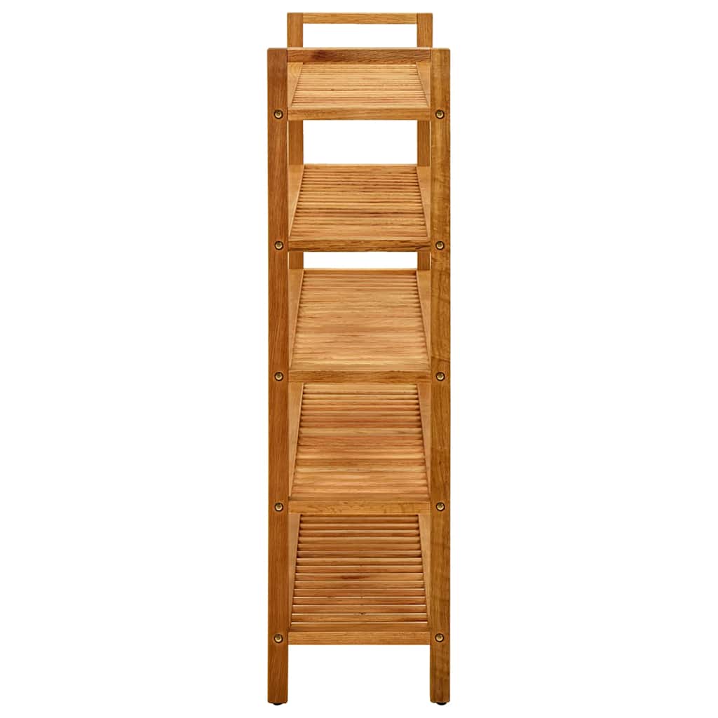 Shoe rack with 5 shelves 100x27x100 cm in solid oak