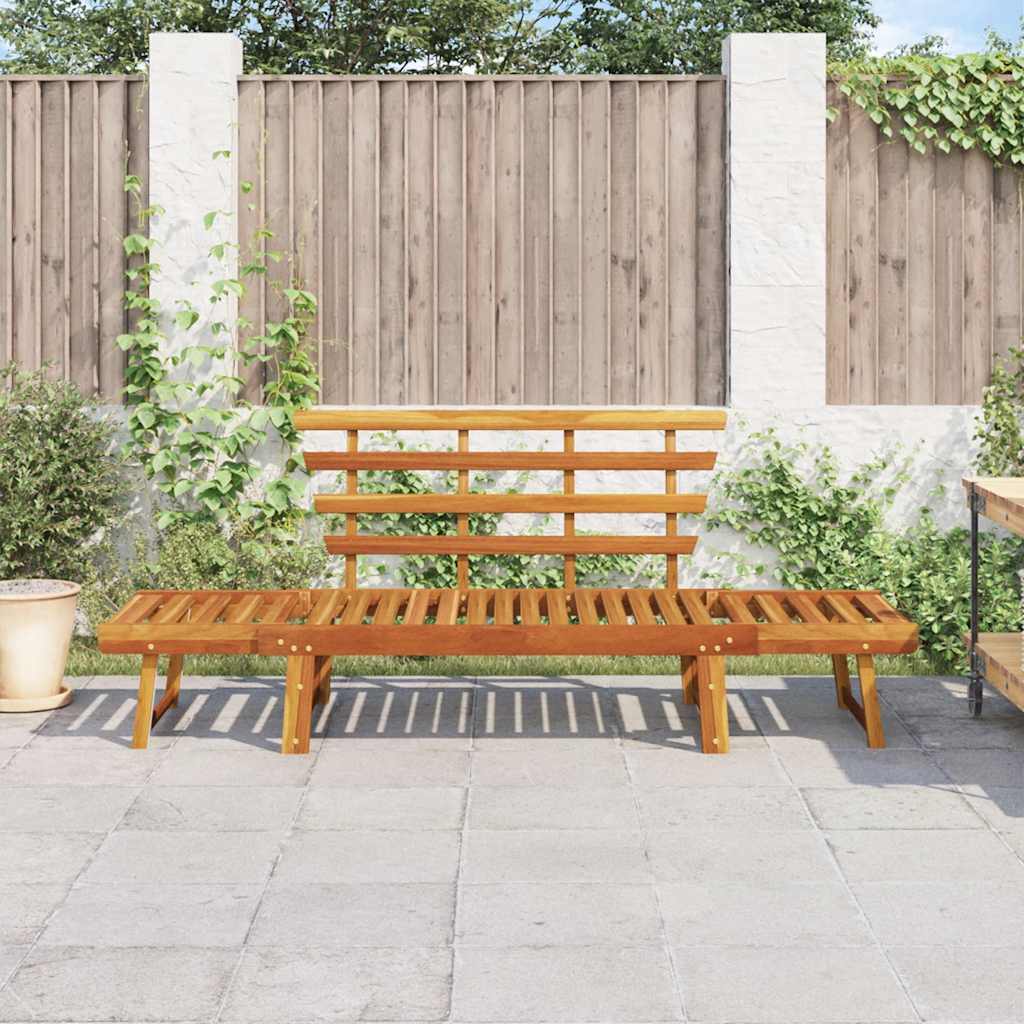 Panca da Giardino 2-in-1 190 cm in Legno Massello di Acacia