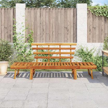 Panca da Giardino 2-in-1 190 cm in Legno Massello di Acacia