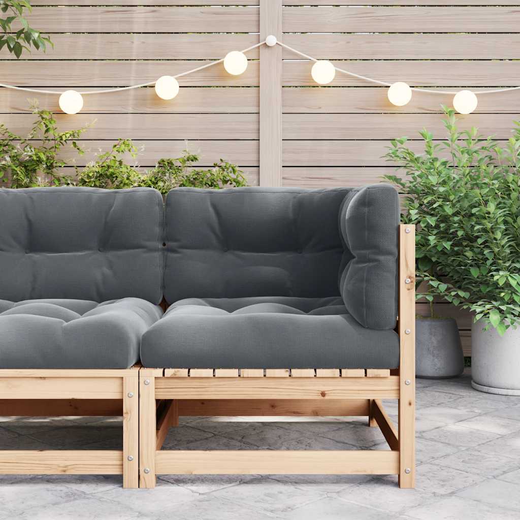 Divano Angolare Giardino con Cuscini Antracite Legno di Pino | homemem39
