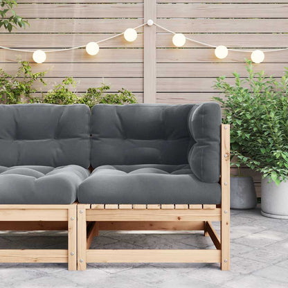 Divano Angolare Giardino con Cuscini Antracite Legno di Pino | homemem39