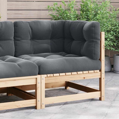 Divano Angolare Giardino con Cuscini Antracite Legno di Pino | homemem39