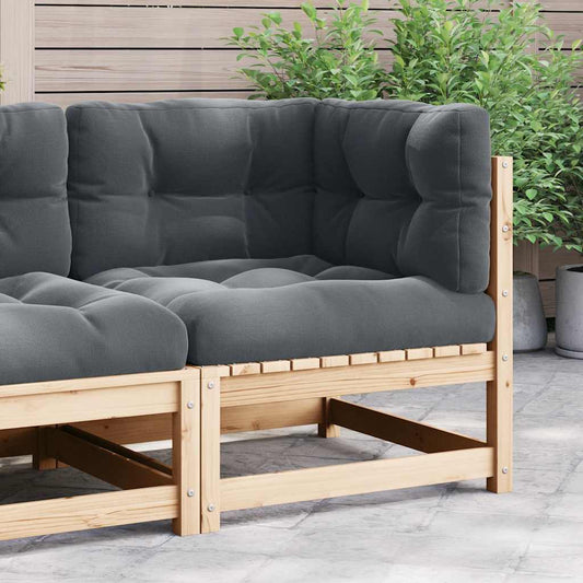 Divano Angolare Giardino con Cuscini Antracite Legno di Pino | homemem39