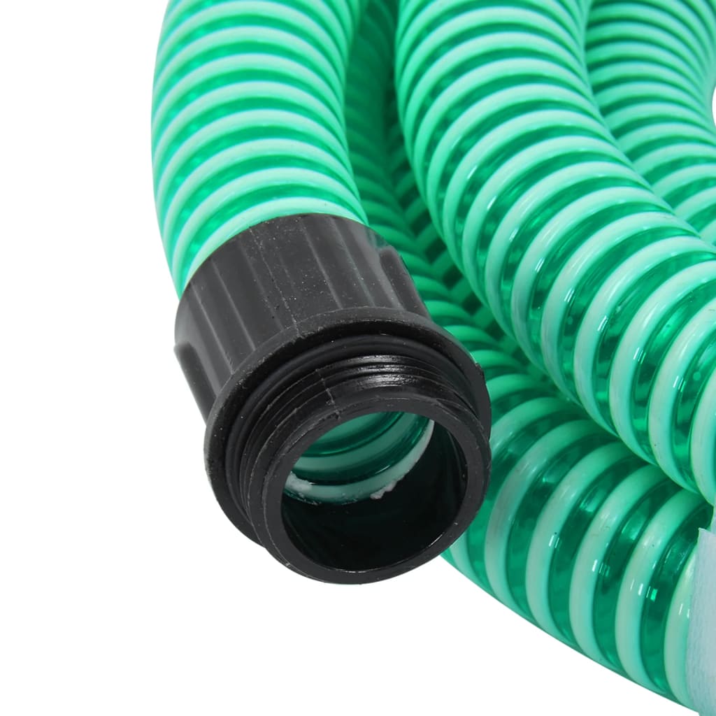 Tubo di Aspirazione con Raccordi in Ottone Verde 1,1" 3 m PVC - homemem39