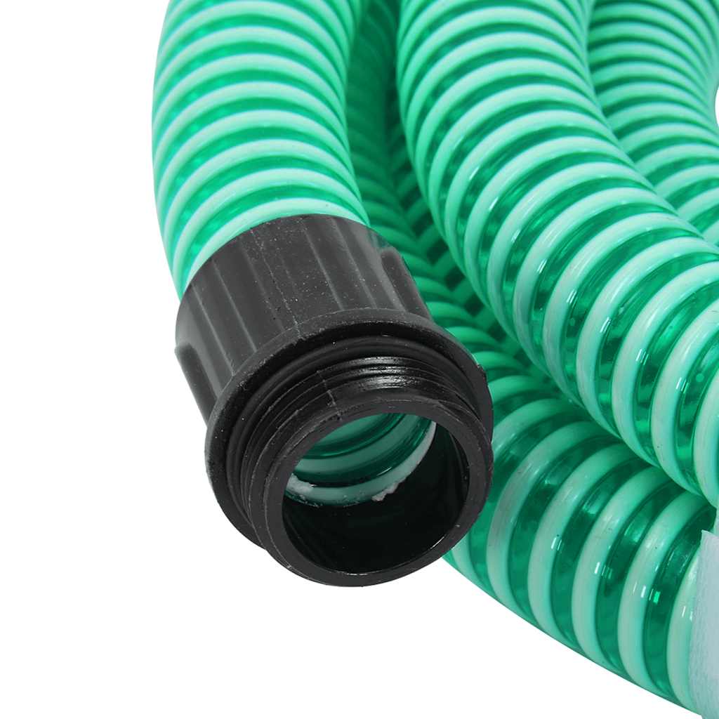 Suction Hose with Brass Connectors 20 m 25 mm Green