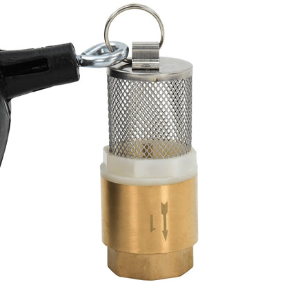 Tubo di Aspirazione con Connettori in Ottone 4 m 25 mm Nero