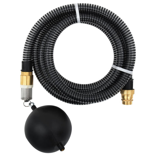 Tubo di Aspirazione con Connettori in Ottone 5 m 25 mm Nero - homemem39