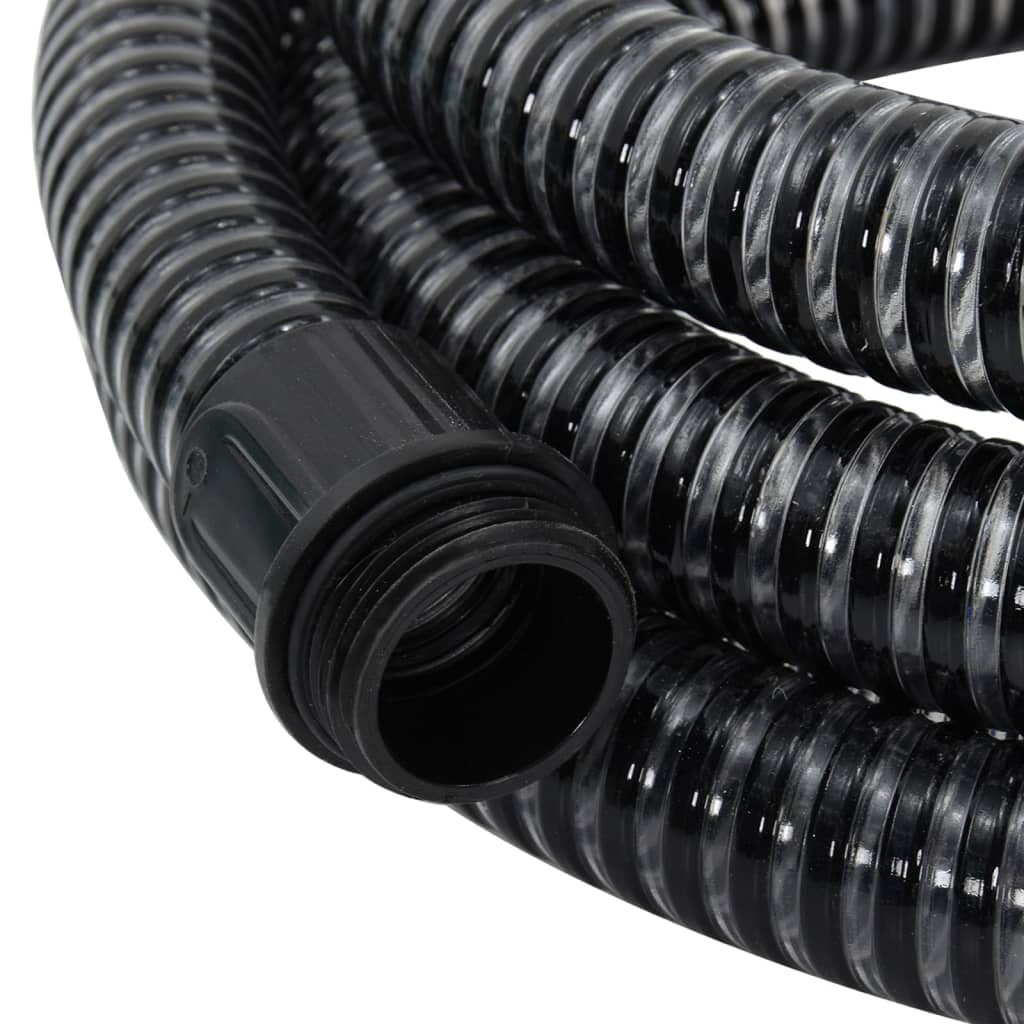 Suction hose with black brass fittings 1.1" 7 m PVC