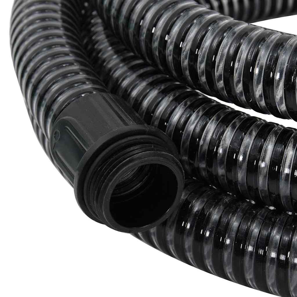 Tubo di Aspirazione con Raccordi in Ottone 1,1" 7 m PVC
