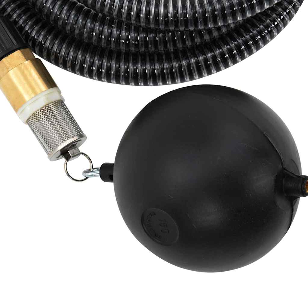 Tubo di Aspirazione con Raccordi in Ottone 1,1" 10 m PVC