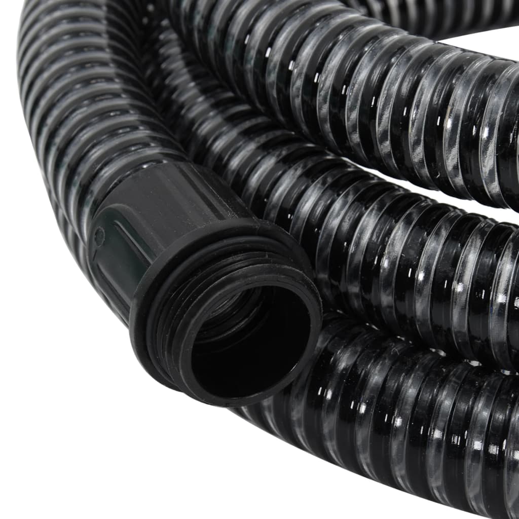 Suction hose with black brass fittings 1.1" 15 m PVC