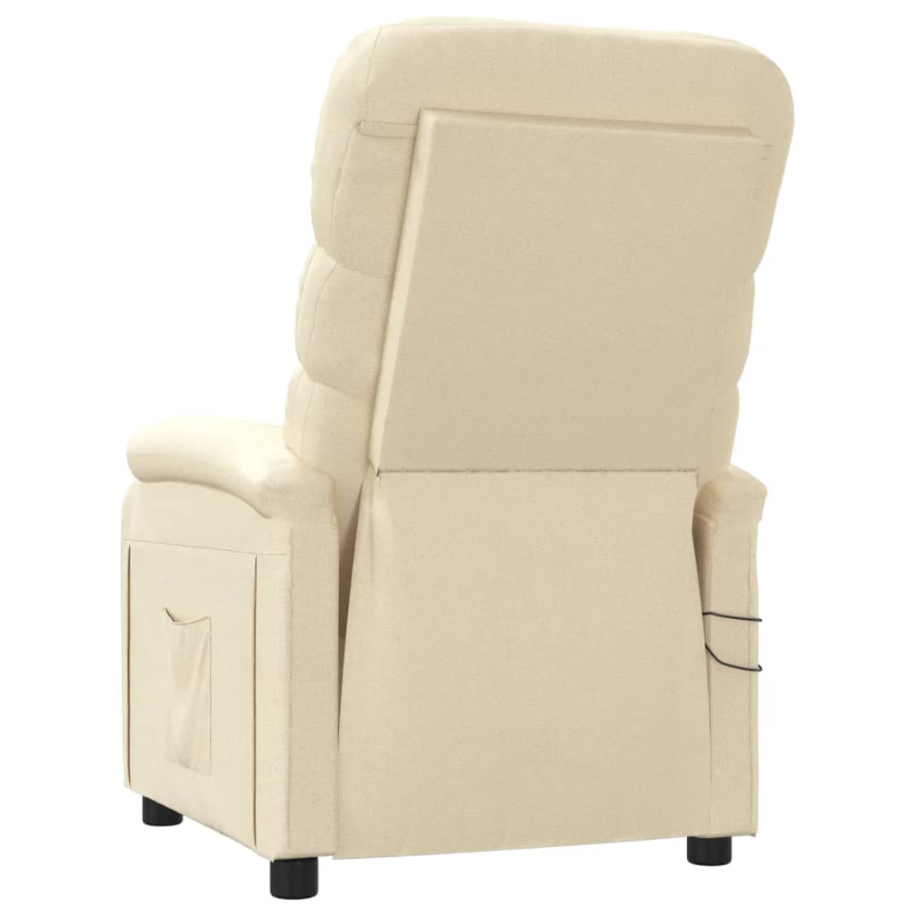 Poltrona Massaggiante Elettrica Crema in Tessuto | homemem39