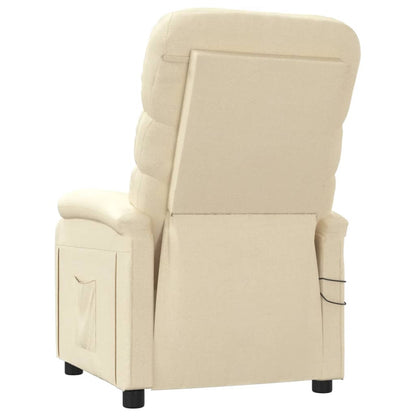 Poltrona Massaggiante Elettrica Crema in Tessuto | homemem39