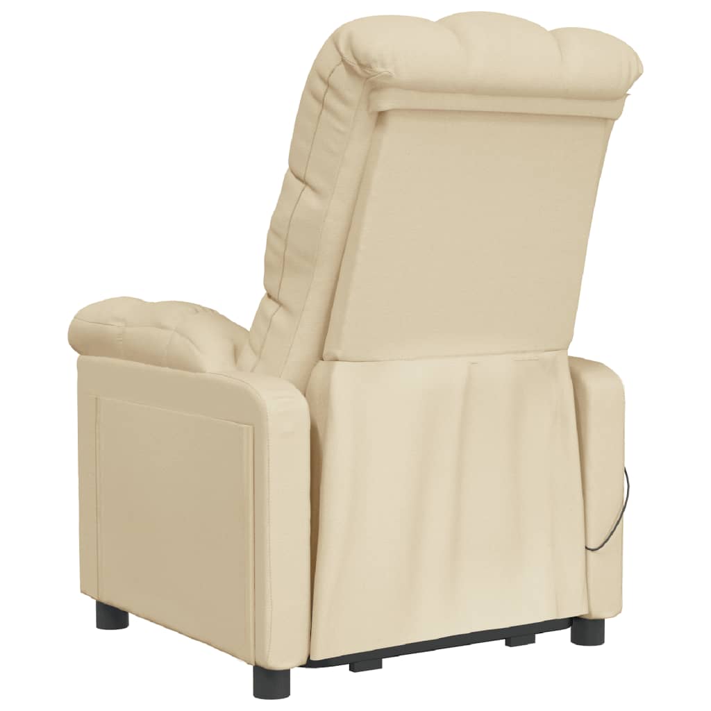 Poltrona Elettrica Reclinabile Crema in Tessuto | homemem39