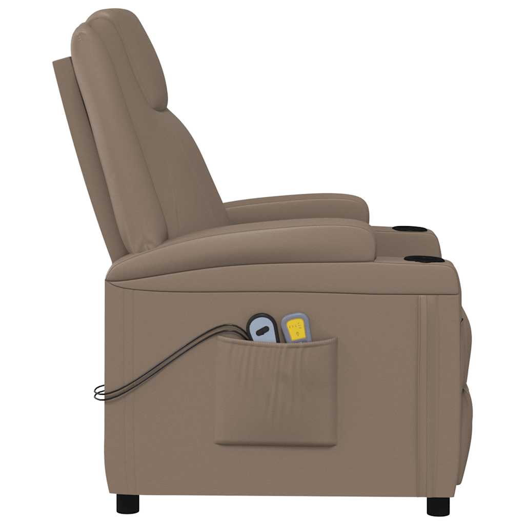 Poltrona Massaggio Elettrica Cappuccino Similpelle | homemem39