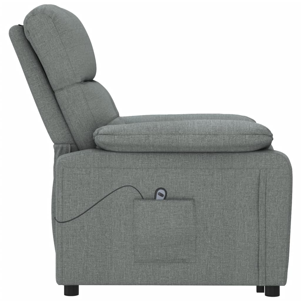 Poltrona Elettrica Reclinabile Grigio Scuro in Tessuto | homemem39