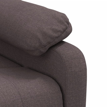 Poltrona Elettrica Reclinabile Marrone Scuro in Tessuto