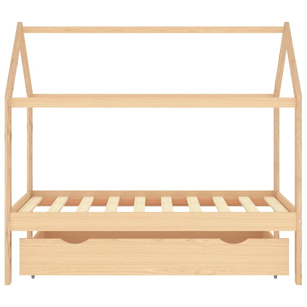 Giroletto per Bambini con Cassetto Legno Massello Pino 80x160cm - homemem39