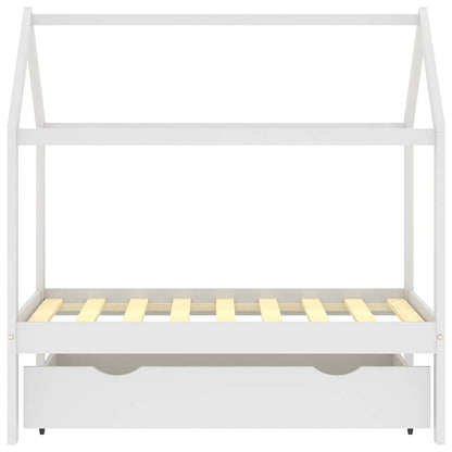 Giroletto per Bambini Cassetto Bianco in Pino Massello 70x140cm - homemem39