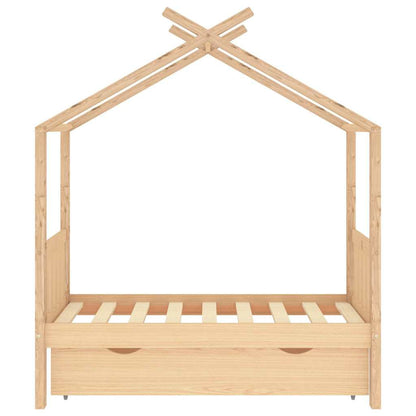 Giroletto per Bambini con Cassetto Legno Massello Pino 70x140cm - homemem39